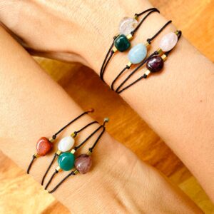 Pulsera y Collar de Piedras Energéticas Irregulares