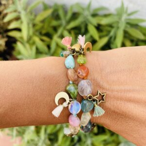 Pulsera personalizada · 15 piedras irregulares · Una joya mágica hecha solo para ti - Imagen 14