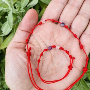 Pulsera de 7 Nudos personalizada · Un amuleto de protección que puedes personalizar con piedras naturales. - Imagen 2