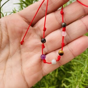 Pulsera de 7 Nudos personalizada · Un amuleto de protección que puedes personalizar con piedras naturales. - Imagen 3