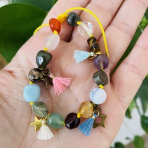 Pulsera personalizada · 15 piedras irregulares · Una joya mágica hecha solo para ti - Imagen 4