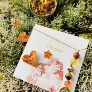 Pack Mágico de Otoño · Vela de Intención + Amuleto de Hoja - Imagen 7